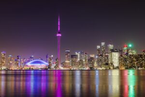 Horizonte de Toronto à noite